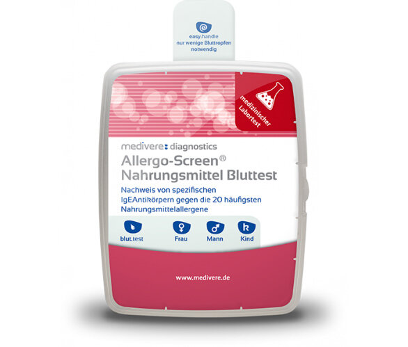 Allergie Test (über die 20 häufigsten Nahrungsmittelallergien)